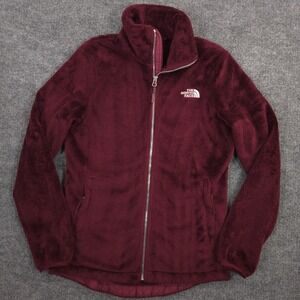 The North Face Osito Jacket Womens S Burgundy High Pile Fleece Full Zip Outdoor